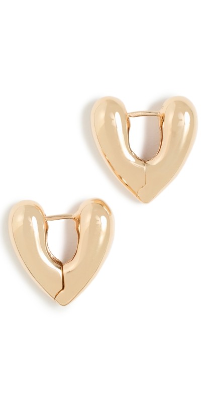 Annika Inez Small Heart Hoops Gold