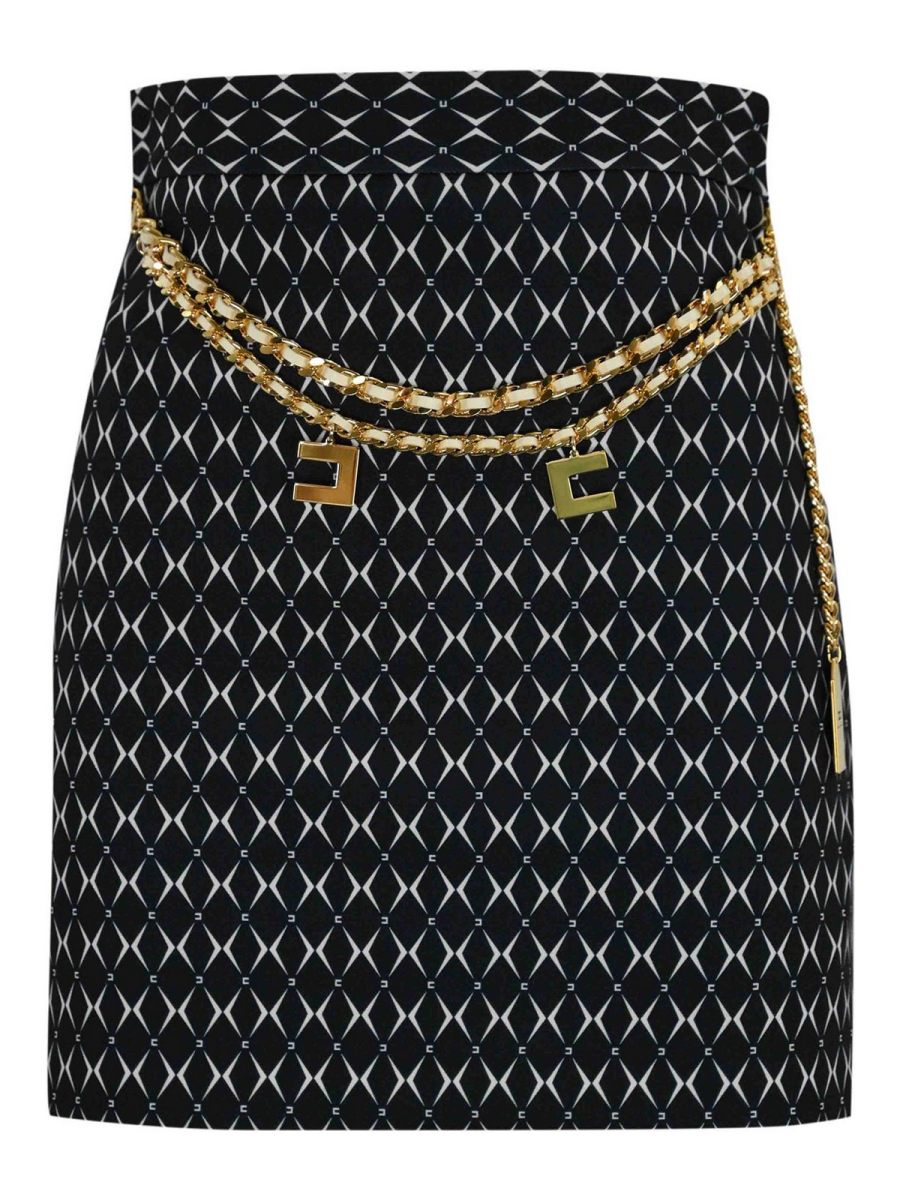 Elisabetta Franchi Jupe Midi - Noir