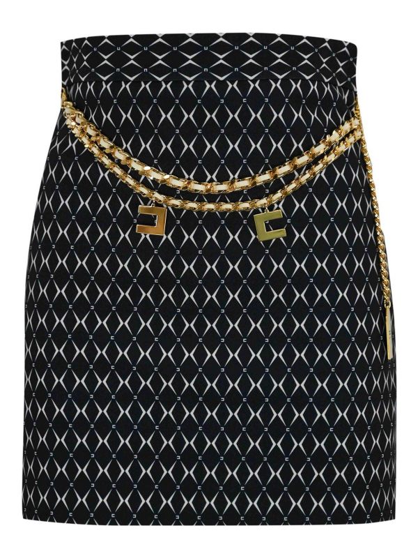 Elisabetta Franchi Jupe Midi - Noir
