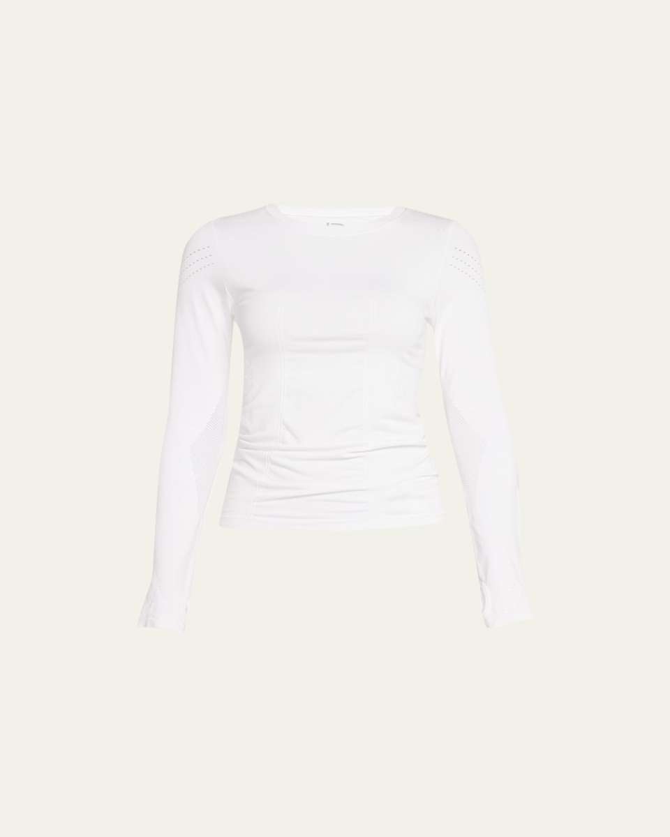 Magnetic Long-Sleeve Mesh Top