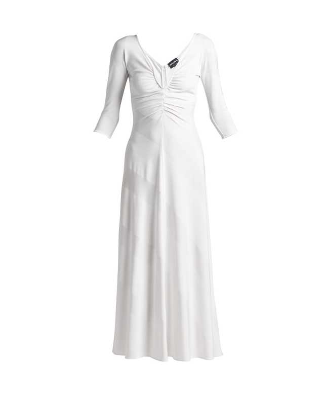 Diagonal Striped Jacquard Jersey Maxi Dress