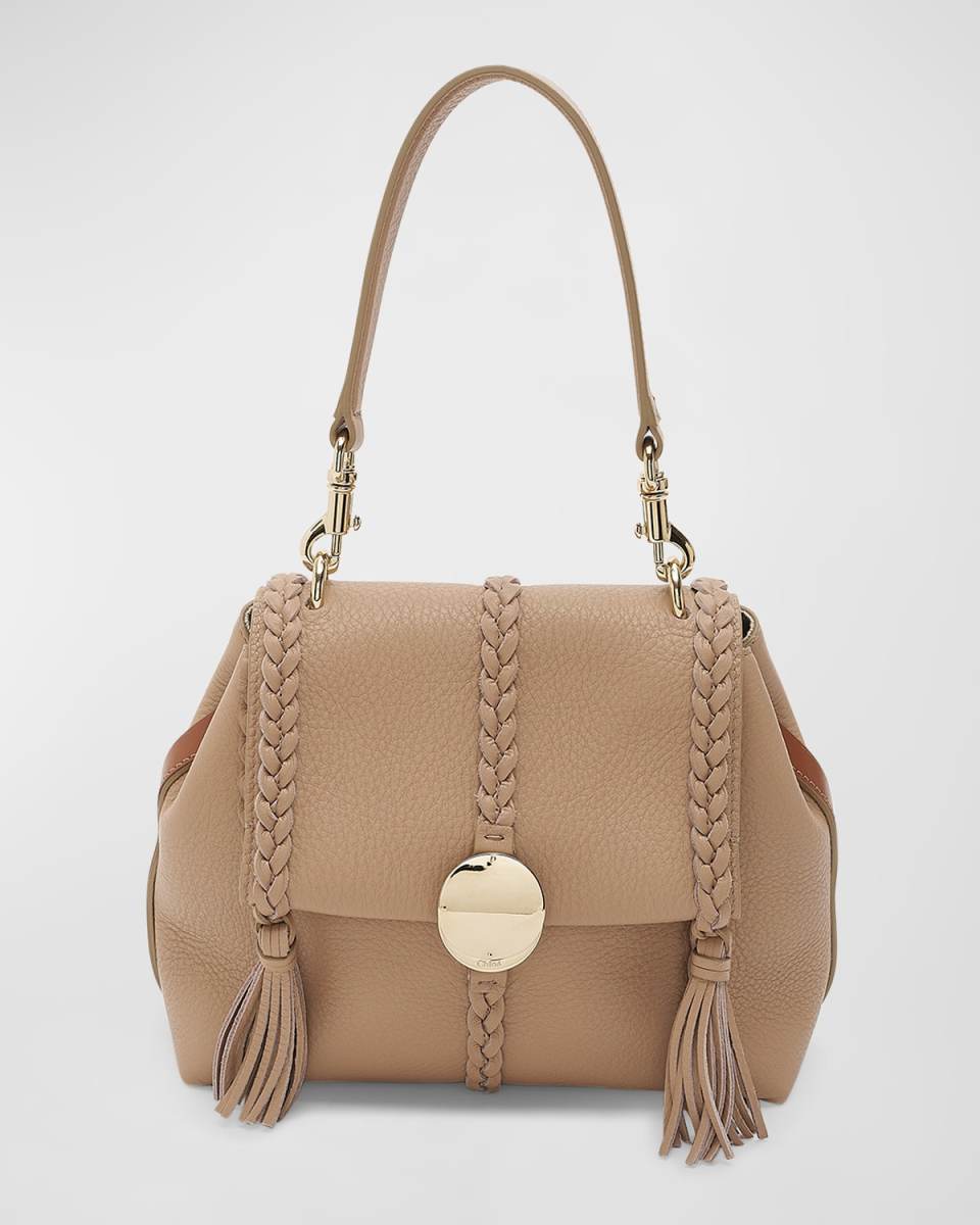 Penelope Small Top-Handle Bag in Smooth Grained Leather