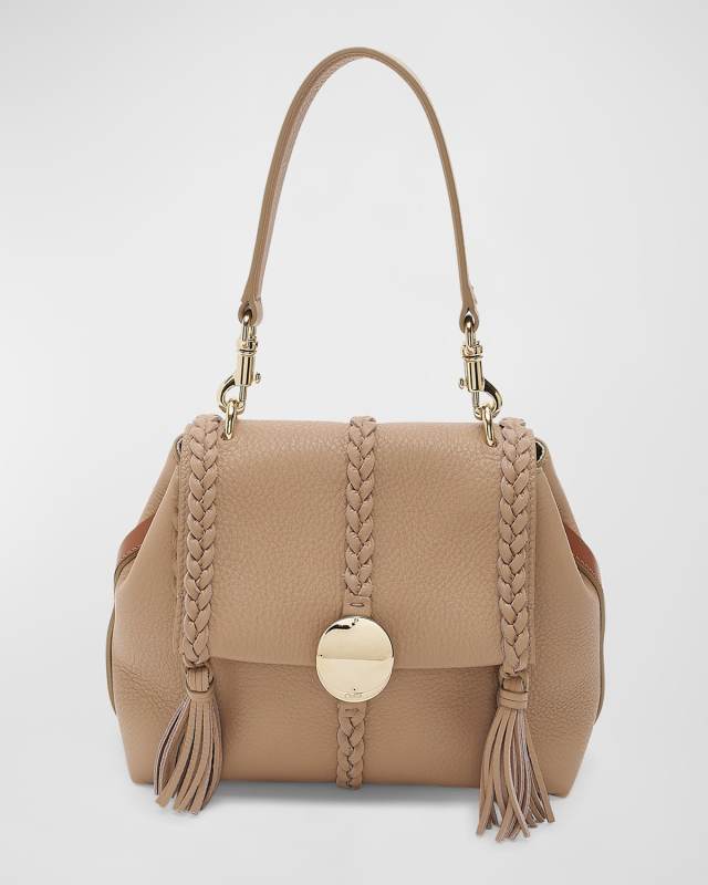 Penelope Small Top-Handle Bag in Smooth Grained Leather