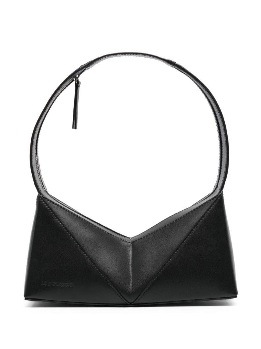 Folded Cube leather tote bag