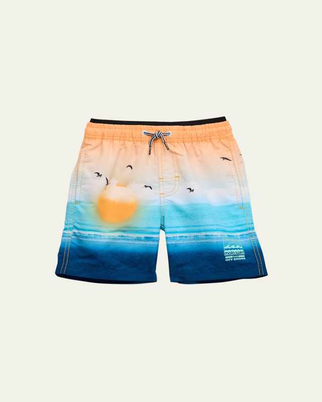 Boy's Neal Graphic Swim Shorts, Size Newborn-3