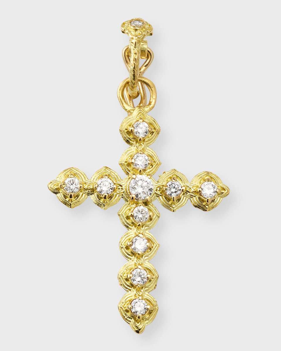 18k Yellow Gold Sueno Diamond Cross Enhancer