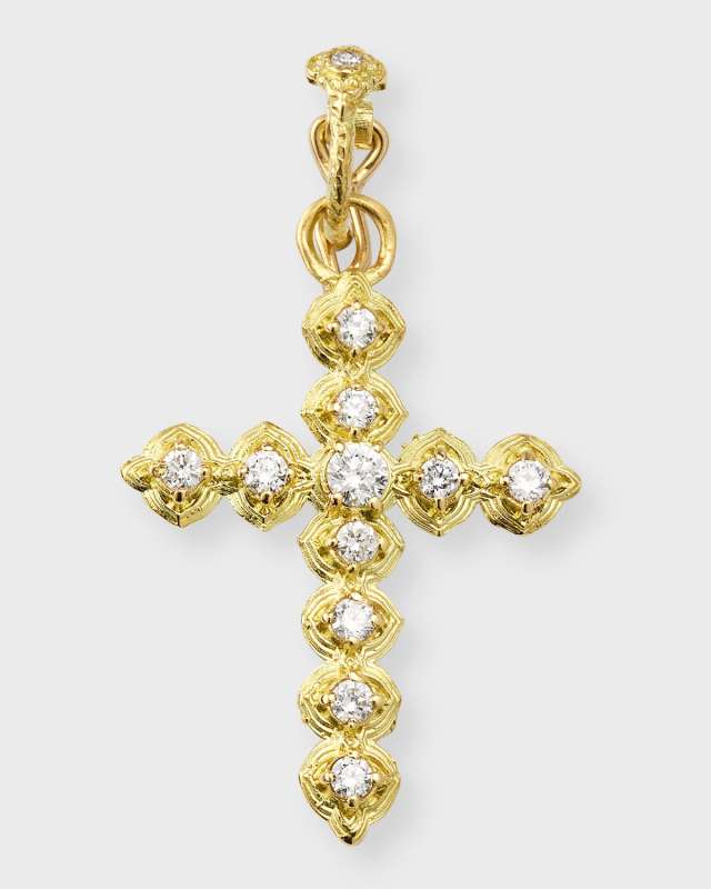 18k Yellow Gold Sueno Diamond Cross Enhancer
