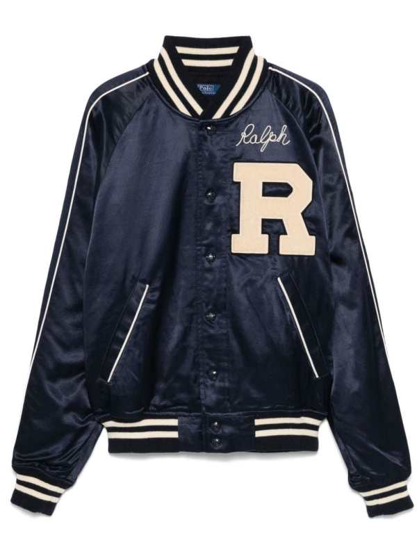 logo-patch bomber jacket