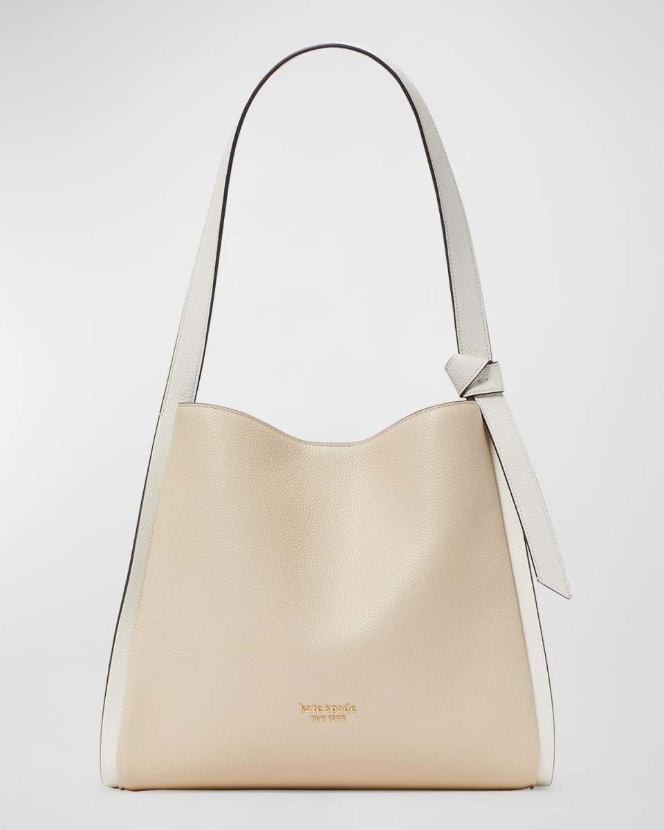 knott large pebbled leather shoulder bag