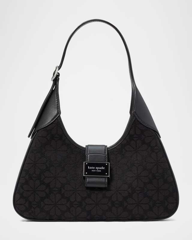 spade flower jacquard shoulder bag