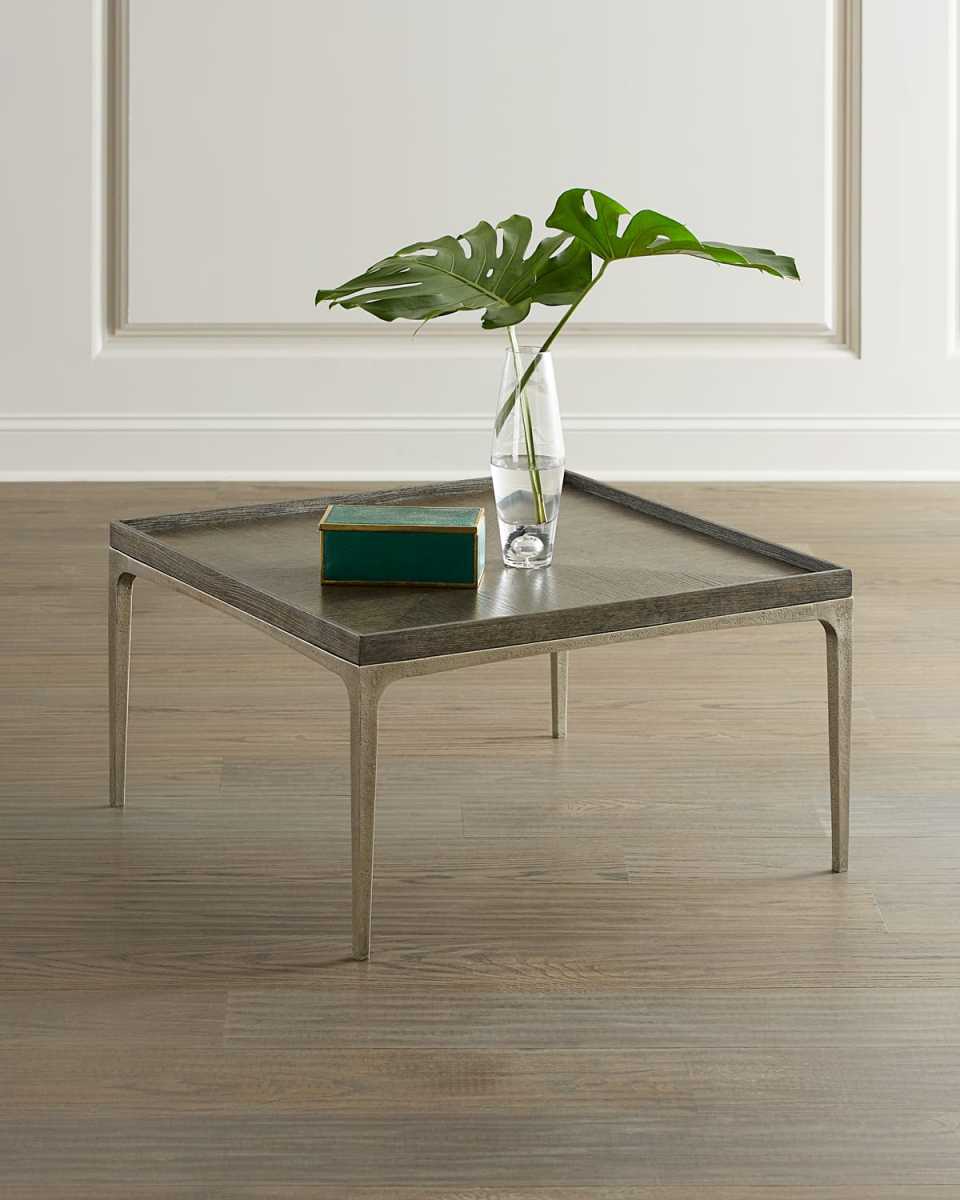 Strata Cerused Charcoal Square Coffee Table
