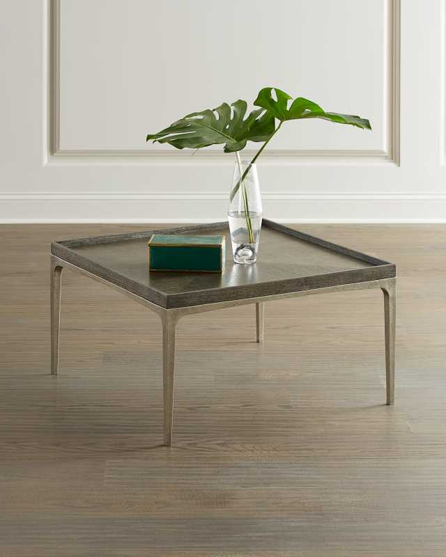 Strata Cerused Charcoal Square Coffee Table
