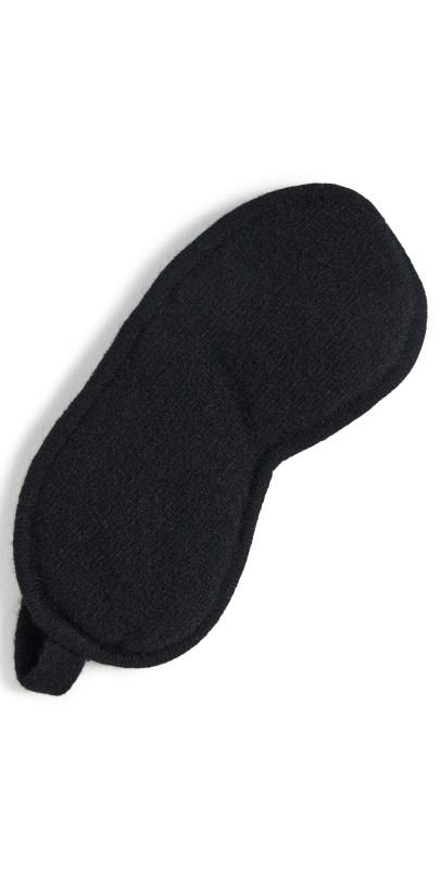 White + Warren Cashmere Eye Mask Black