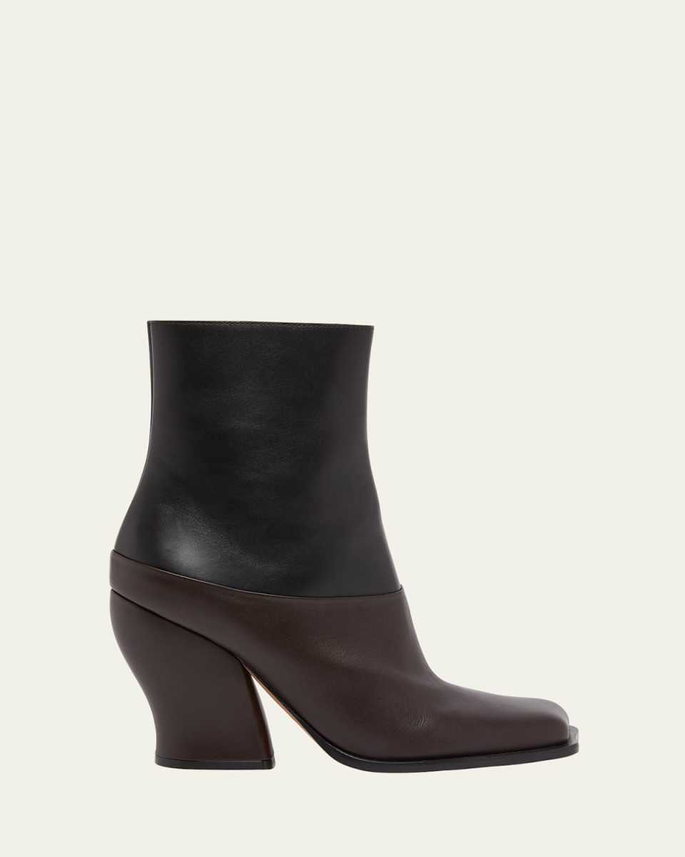 Onda Bicolor Leather Ankle Booties