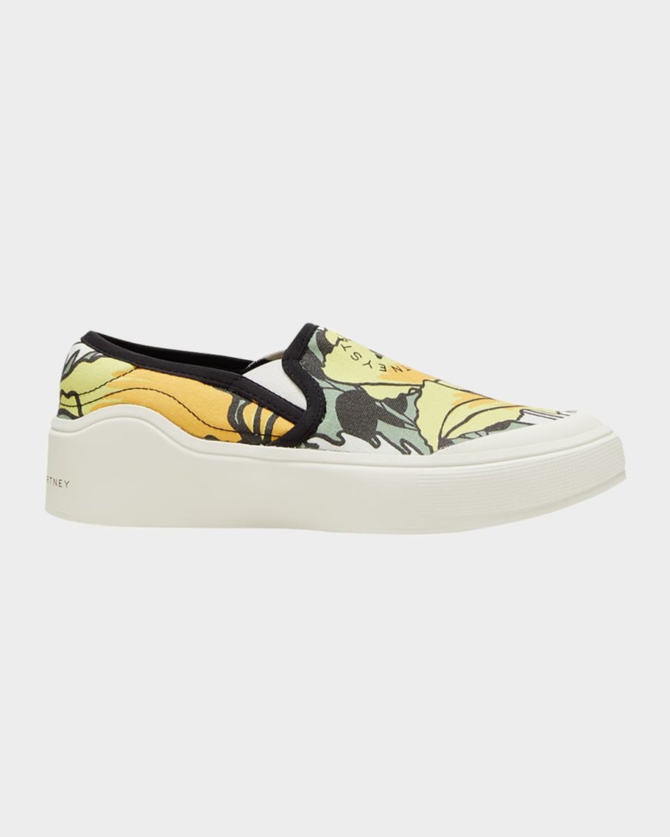 Printed Slip-On Court Sneakers