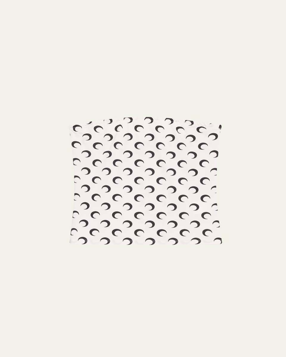 Moon Print Jersey Tube Top