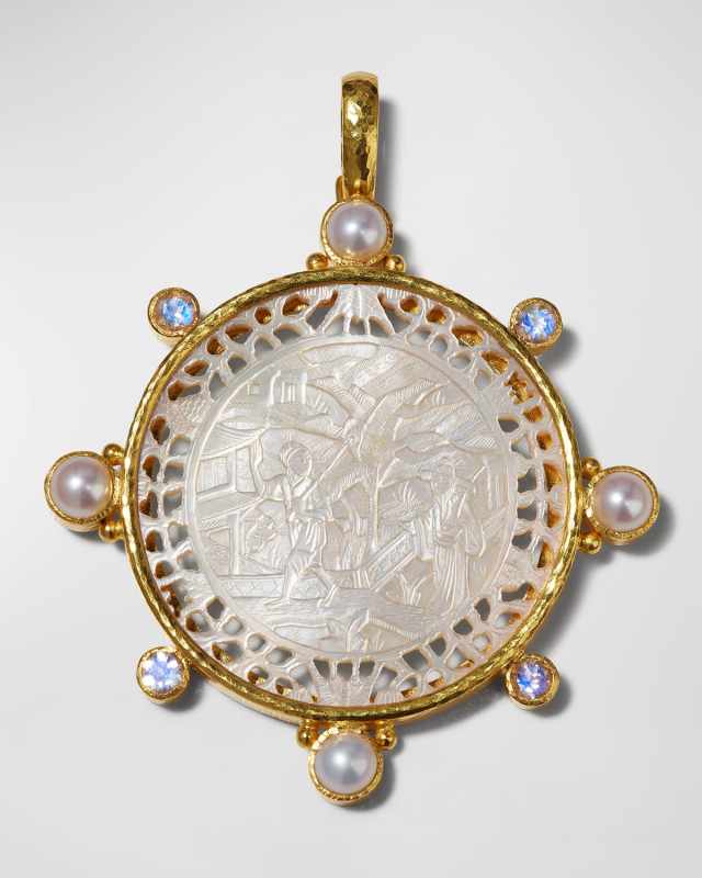 Chinese Gambling Counter Intaglio Pendant