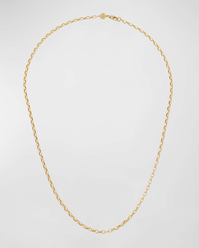 18K Yellow Gold Rolo Chain, 18"L
