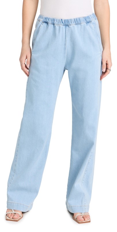 Enza Costa Soft Denim Everywhere Pants Washed Blue