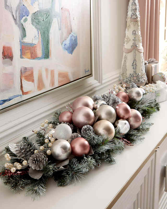 46" Blush Christmas Mantel Garland