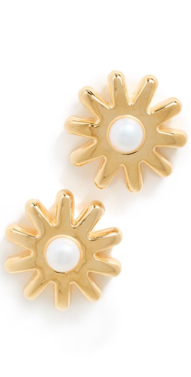 Brinker + Eliza Daisy Earrings Gold