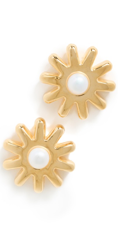 Brinker + Eliza Daisy Earrings Gold