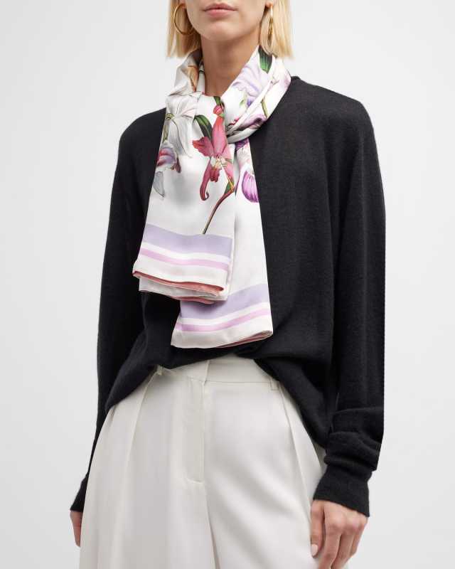 Sonia Floral Silk Scarf
