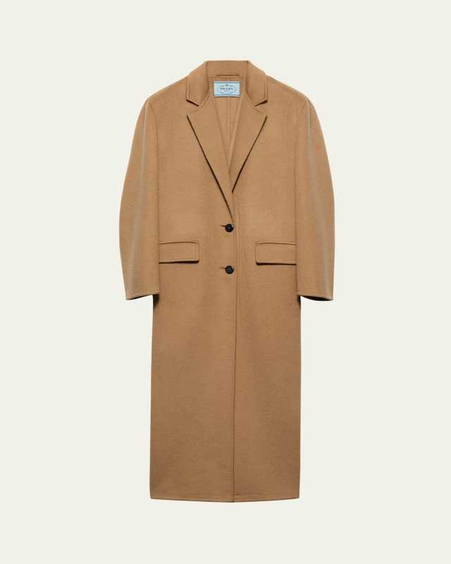 Long Cashgora Single Breast Coat