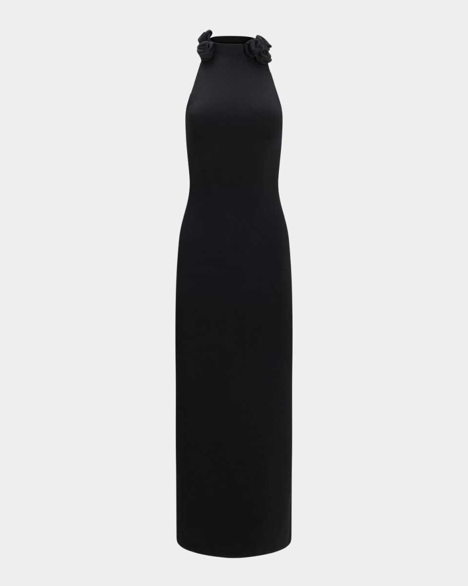 Bonnaire Rose Mock-Neck Sleeveless Midi Dress