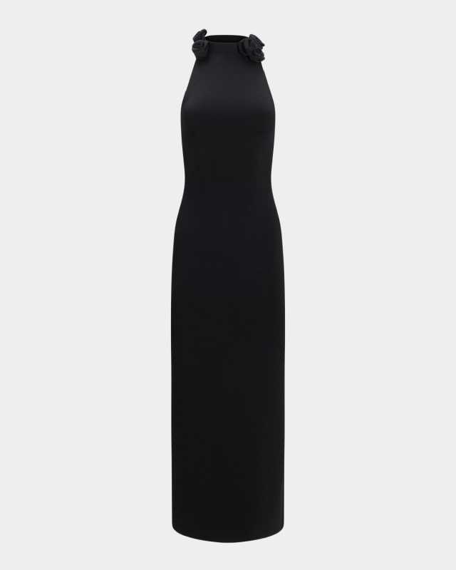 Bonnaire Rose Mock-Neck Sleeveless Midi Dress
