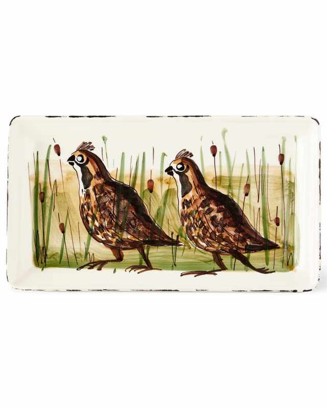 Wildlife Quail Rectangular Platter