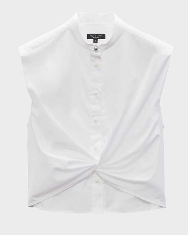 Louisa Sleeveless Poplin Shirt