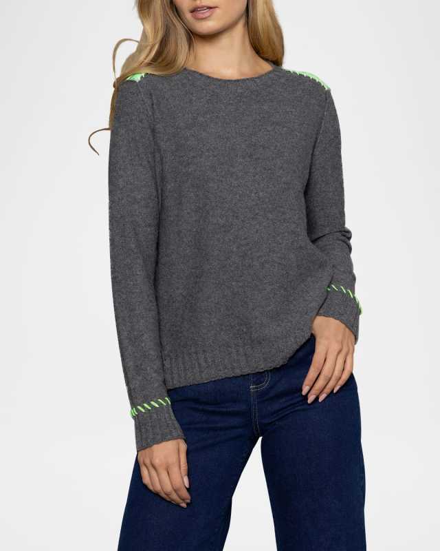 Think Twice Whipstitch Cashmere Pullover