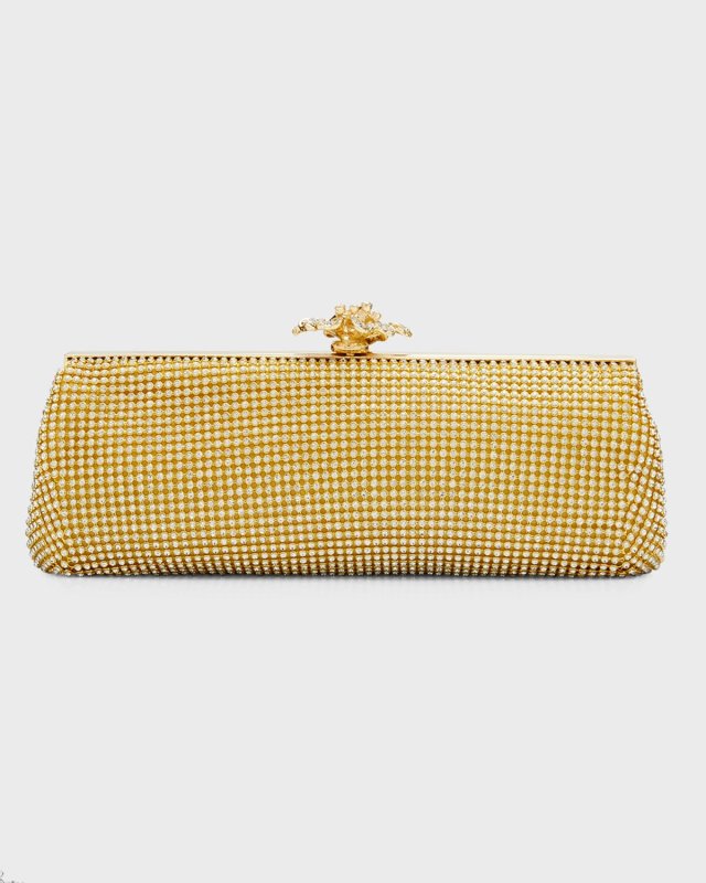 Flower Crystal Long Clutch Bag