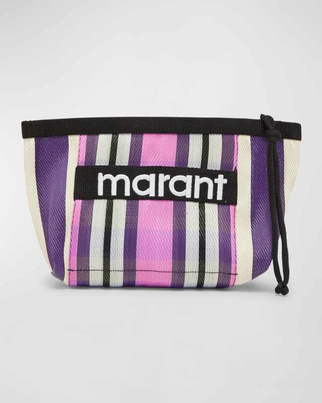 Powden Striped Canvas Clutch Bag
