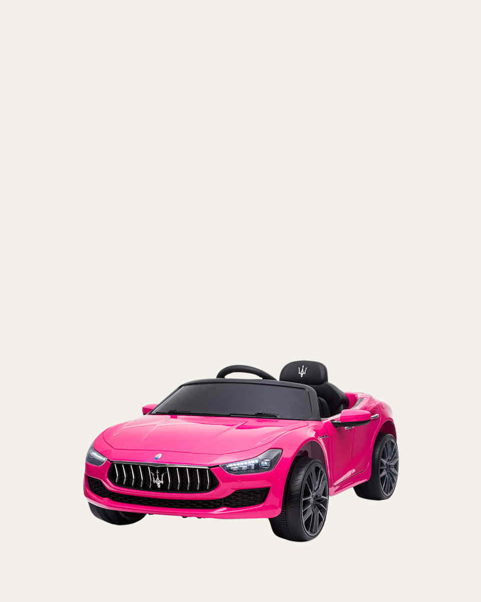 Kid's Maserati Ghibli 12V Ride-On Car, Pink