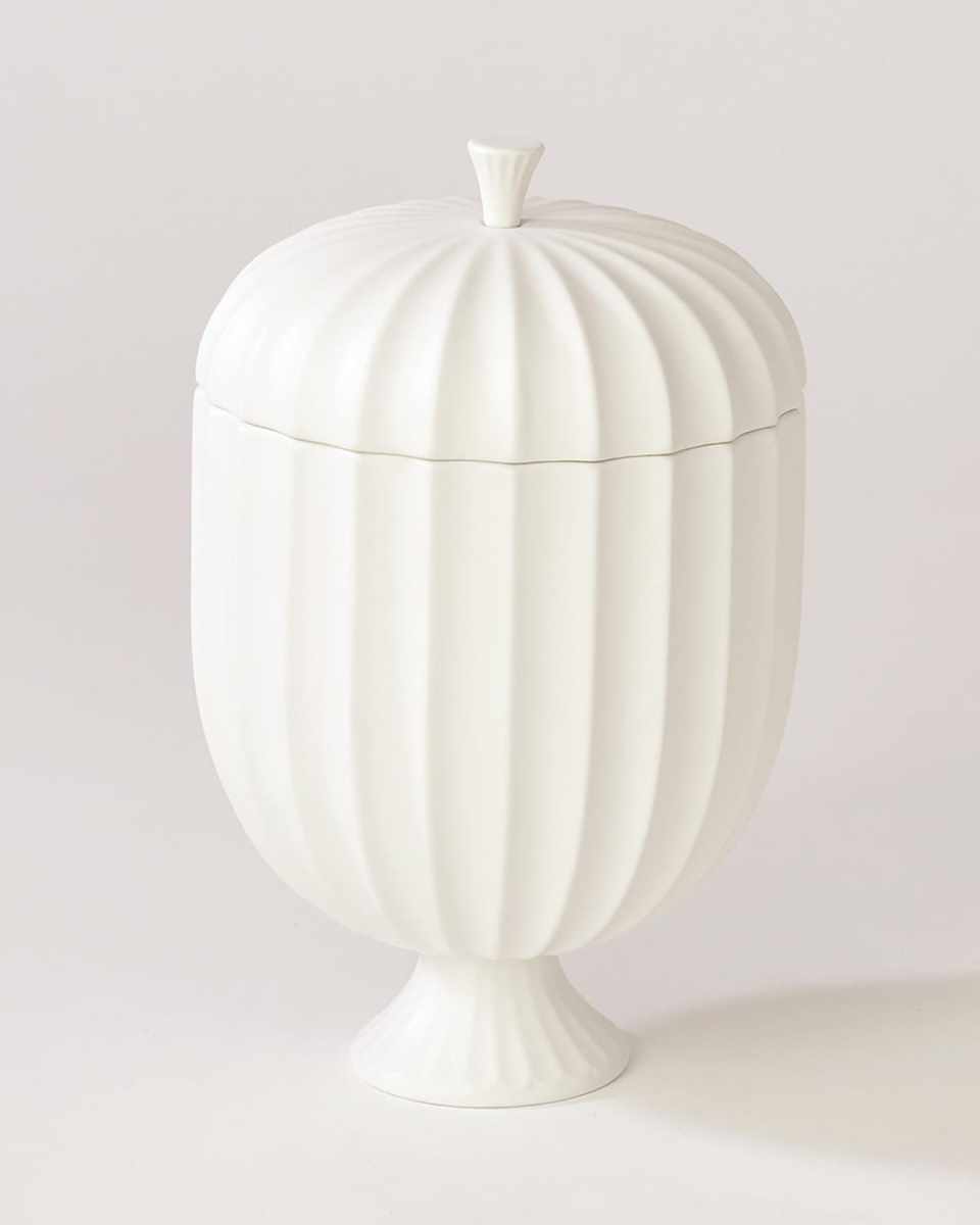 Flute Lidded Tall Vessel