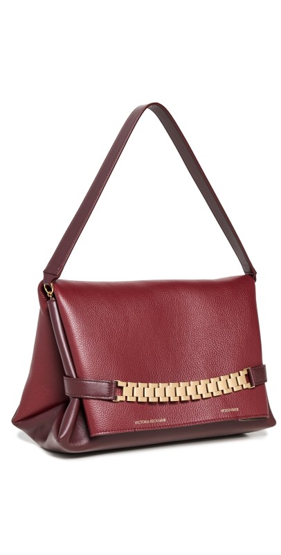 Victoria Beckham Chain Pouch With Strap Bordeaux
