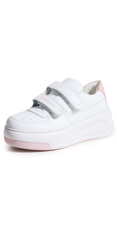 Acne Studios Steffey U Friend Raise Sneakers Optic White/Pink