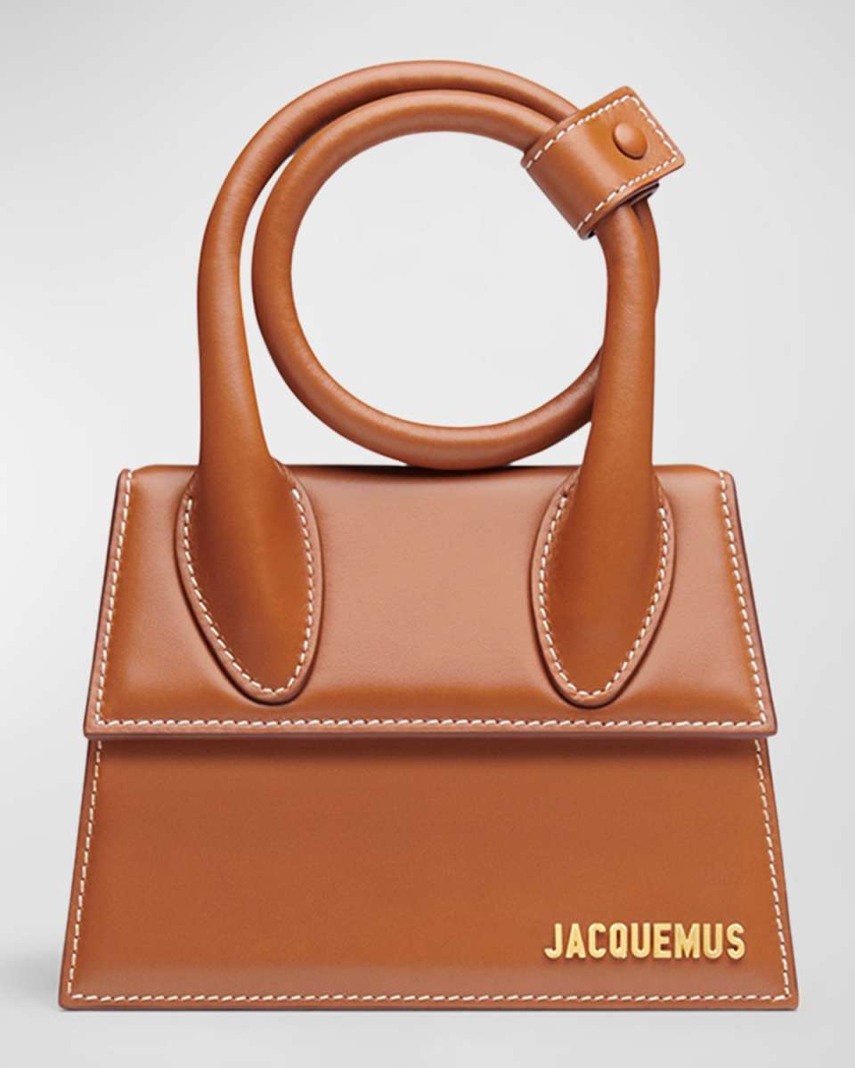 Le Chiquito Noeud Leather Top-Handle Bag