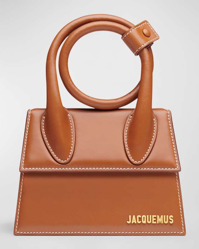 Le Chiquito Noeud Leather Top-Handle Bag