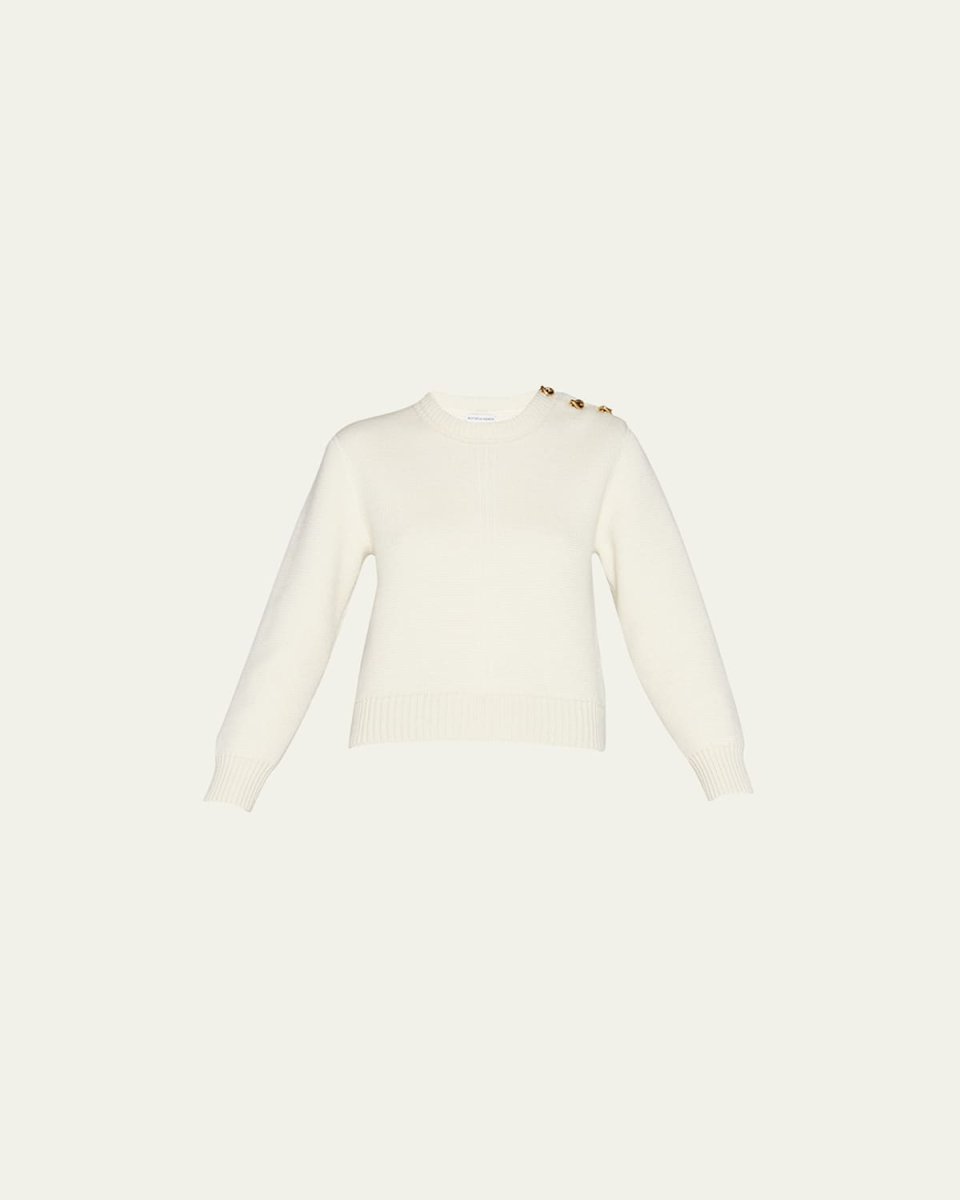 Rib Wool Sweater with Knot Detail