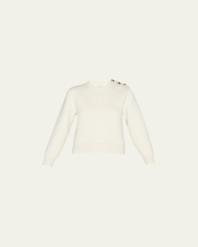 Rib Wool Sweater with Knot Detail
