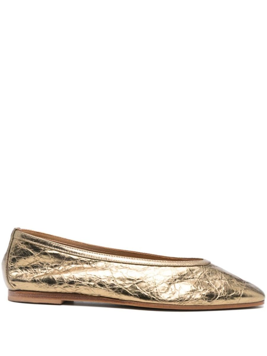 cracked ballerina shoes