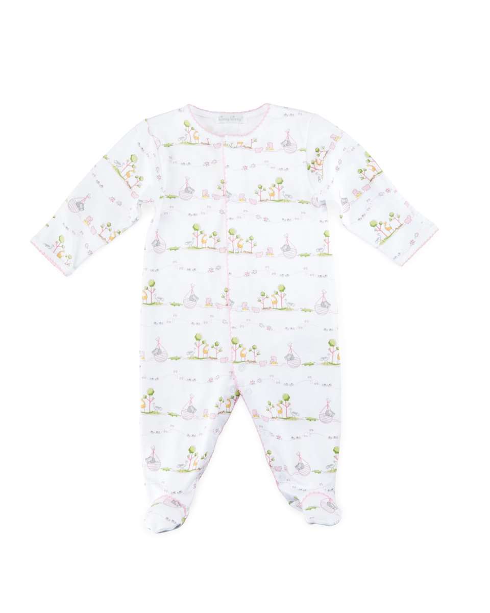 Noah's Ark Printed Footie Pajamas, Size Newborn-9 Months