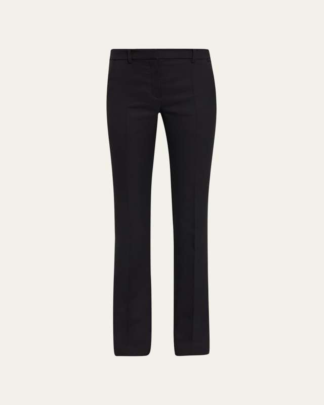 Feza Bootcut-Leg Crepe Pants