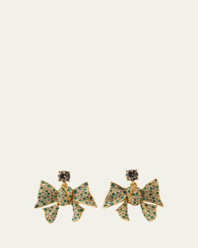 Crystal Pave Bow Earrings