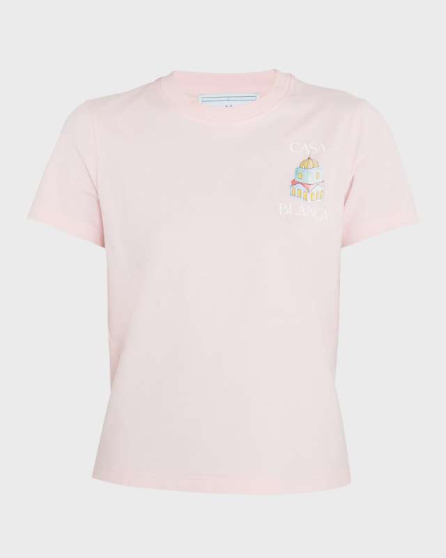 Memphis Elements Print Fitted Short-Sleeve T-Shirt