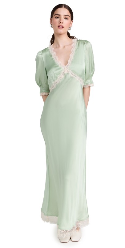 RIXO Annina Dress Pistachio