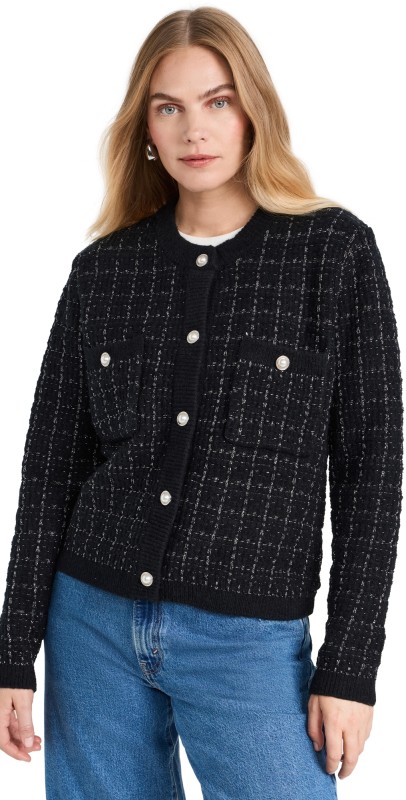 Line & Dot Alexis Sweater Black and Silver